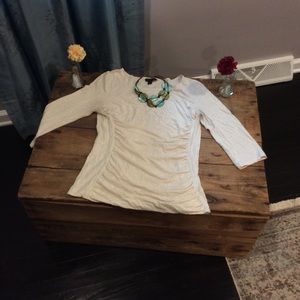 Beige 3/4 length sleeve top